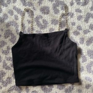 Garage chain crop top